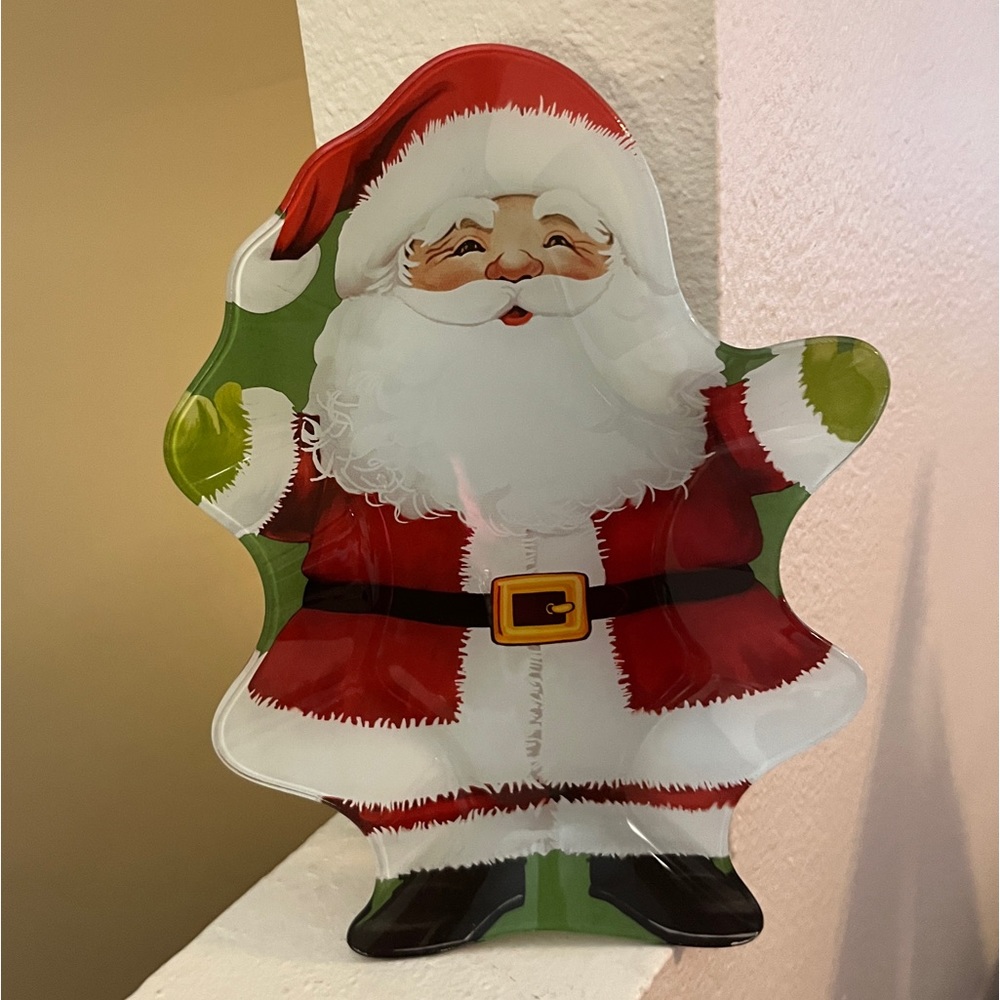 🐠 Santa Claus Trinket Tray. Never Used.
